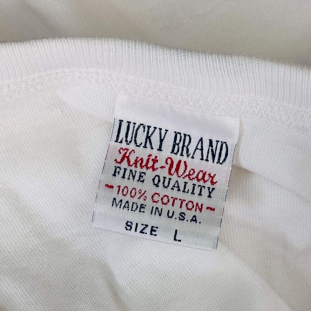 Vintage Lucky Brand Shirt Womens Large Snake Tattoo Art Hollywood Graphic Tee L - Picture 3 of 14